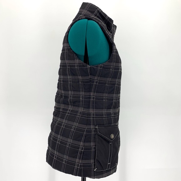 Geoffrey Beene Sport Black Plaid Lightweight Puffer Vest, Medium - Picture 10 of 16